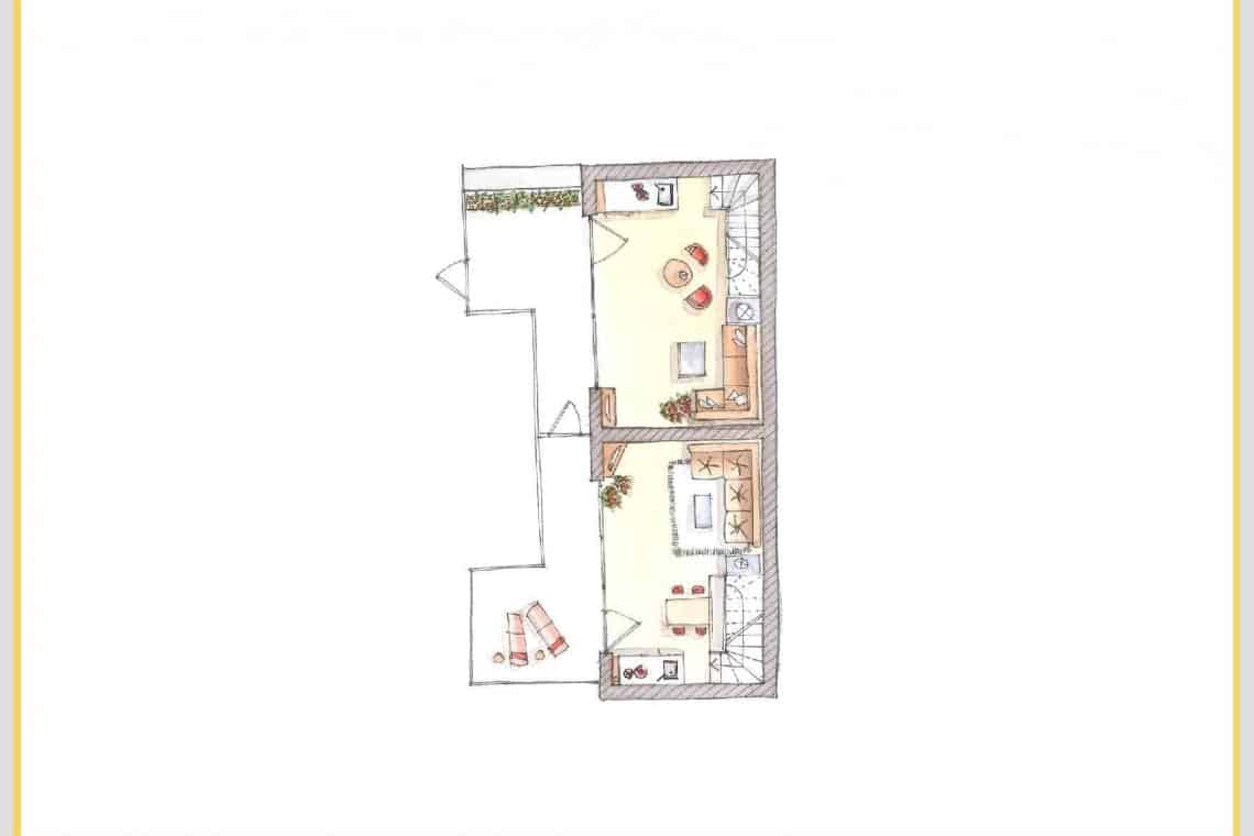 Apartment Gartenhaus1 Norderney MeerblickD21 Aparttime Grundriss