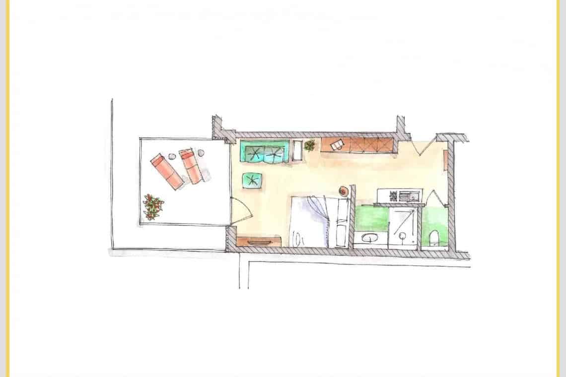 Apartment Weststrand2 Norderney MeerblickD21 Aparttime Grundriss