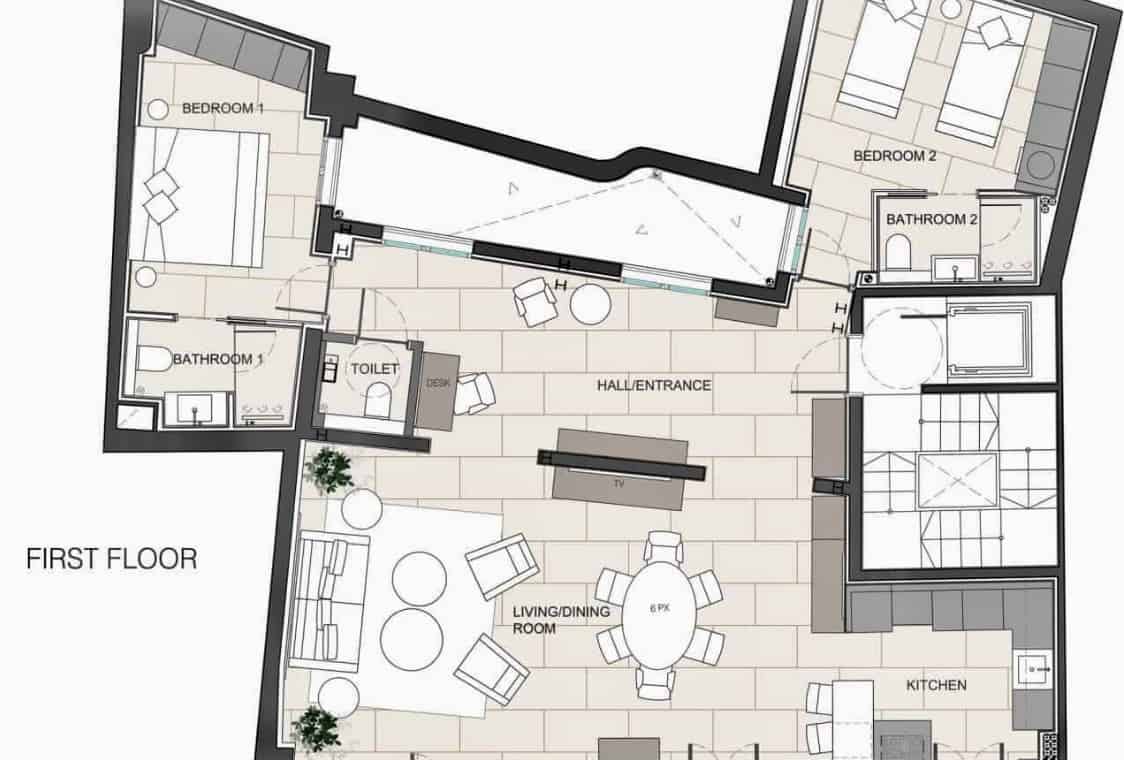 Apartment Palma Furnished Living Floor Plan