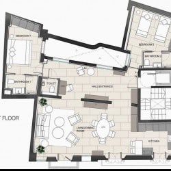 Apartment Palma Furnished Living Floor Plan