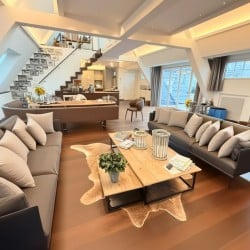 luxus apartment duesseldorf golzheimer platz wohnzimmer rheinblick